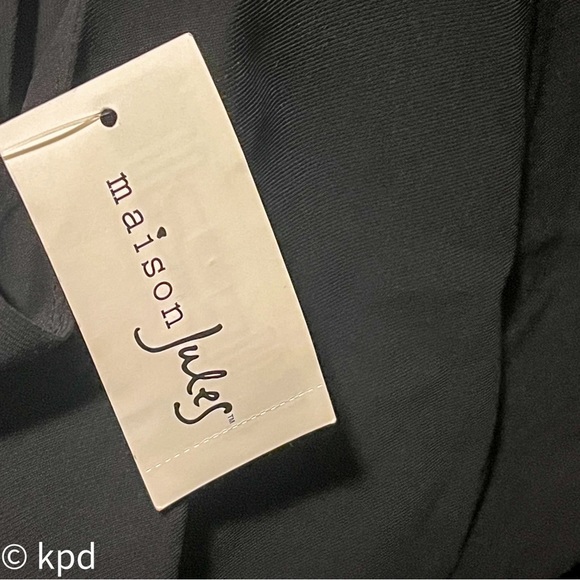 NWOT Maison Jules Pearl-Trimmed layered fit and flare dress - Picture 4 of 4